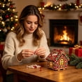 thumbnail image 6 of DIY Christmas Candy House Ornaments Gingerbread House Kit Tabletop Decor Holiday Art Craft Gift for Adults, 6 of 9
