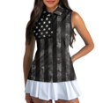 thumbnail image 3 of HUIACONG American flag Fashion Women's Sleeveless Golf Shirts, Casual Stretchy Golf Sleeveless Shirt for Tennis Outdoor Athletic, 3 of 7