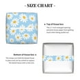 thumbnail image 4 of Uemuo Floral Daisy Tissue Box Cover Holder, Square with Bottom Belt - PVC Leather Decorative Organizer for Tabletop, Bathroom, Car, Office, 4 of 8