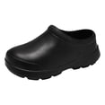 thumbnail image 4 of Men's Womens Water-proof Slip Mule Clogs Lightweight Non Slip Garden Work Shoes Comfortable Platform SlidesSandals Black Size 9.5, 4 of 5