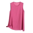 thumbnail image 1 of Hauts Grande Taille pour Femmes en Liquidation, Blouse à Manches Courtes d'Été pour Femmes, Mode Décontractée d'Été pour Femmes, Camisoles à Col Rond Amples de Couleur Unie, 1 of 3