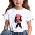thumbnail image 1 of GreatBaby T-shirt Respirant pour Enfants avec Manches Courtes pour Garçons Filles Rentrée des Classes Saison Col Rond Manches Courtes Hauts Décontractés Polyvalents pour Extérieur (Blanc2,4 Ans), 1 of 7