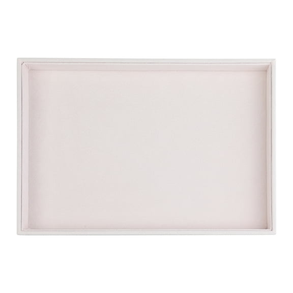 Unique Bargains Velvet Jewelry Organizers Trays with Removable Dividers Light Pink-Flat Tray