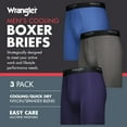 thumbnail image 4 of Wrangler Men's Boxer Briefs Cooling Stretch Nylon Underwear Boxers, Assorted Navy, 3 Pack, M, 4 of 9