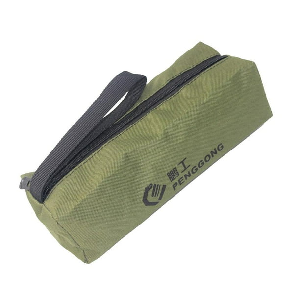 Bolsa de herramientas Oxford con cremallera para guardar llaves inglesas y bolsillos organizadores Ejercito verde