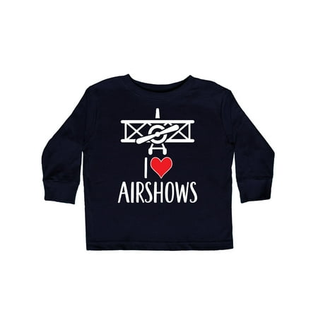 

Inktastic I Love Airshows Gift Toddler Boy or Toddler Girl Long Sleeve T-Shirt