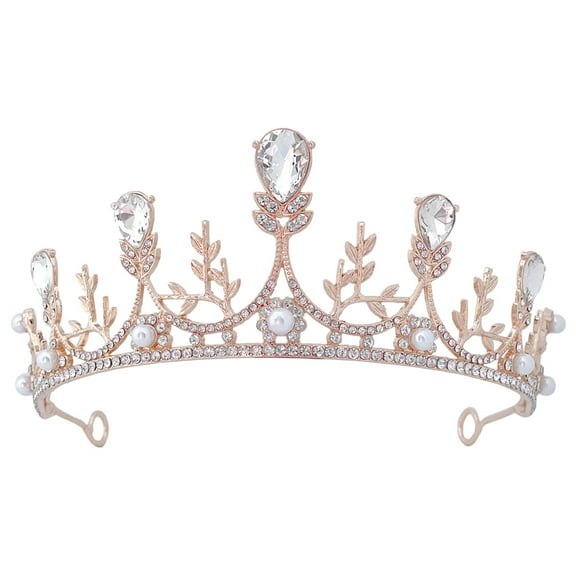 unbranded Tiara Wedding Jewelry Crown Hair Accessory Bride 15.00X15.00X6.00CM Golden