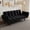 Black, variant on 57-inch Blue Sofa with Solid Wood Frame | Easy to Assemble for Quick Setup | Provide Comfortable Seating for 2