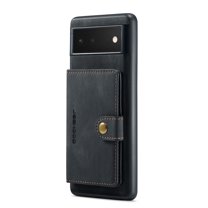 Nalacover Wallet Case for Google Pixel 6 Pro with Detachable Card Slots Holder Magnetic Closure Cover, Premium PU Leather Slim Kickstand Soft Silicone Shockproof Lens Protective Case,Black