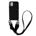 thumbnail image 1 of Funda de teléfono móvil con cadena y collar cruzado para iPhone 14 13 12 11 pro XS MAX XR 7 8 Plus SE, correa de silicona con cordón para el cuello Deng Xun unisex, 1 of 2