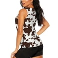 thumbnail image 3 of Fotbe Brown Cow Blusas Sin Mangas para Mujer – Estilo Casual, Corte Suelto, Slim-Fit, Cuello Redondo Deportivo, Tops de Verano para Gimnasio y Yoga-X-Large, 3 of 7