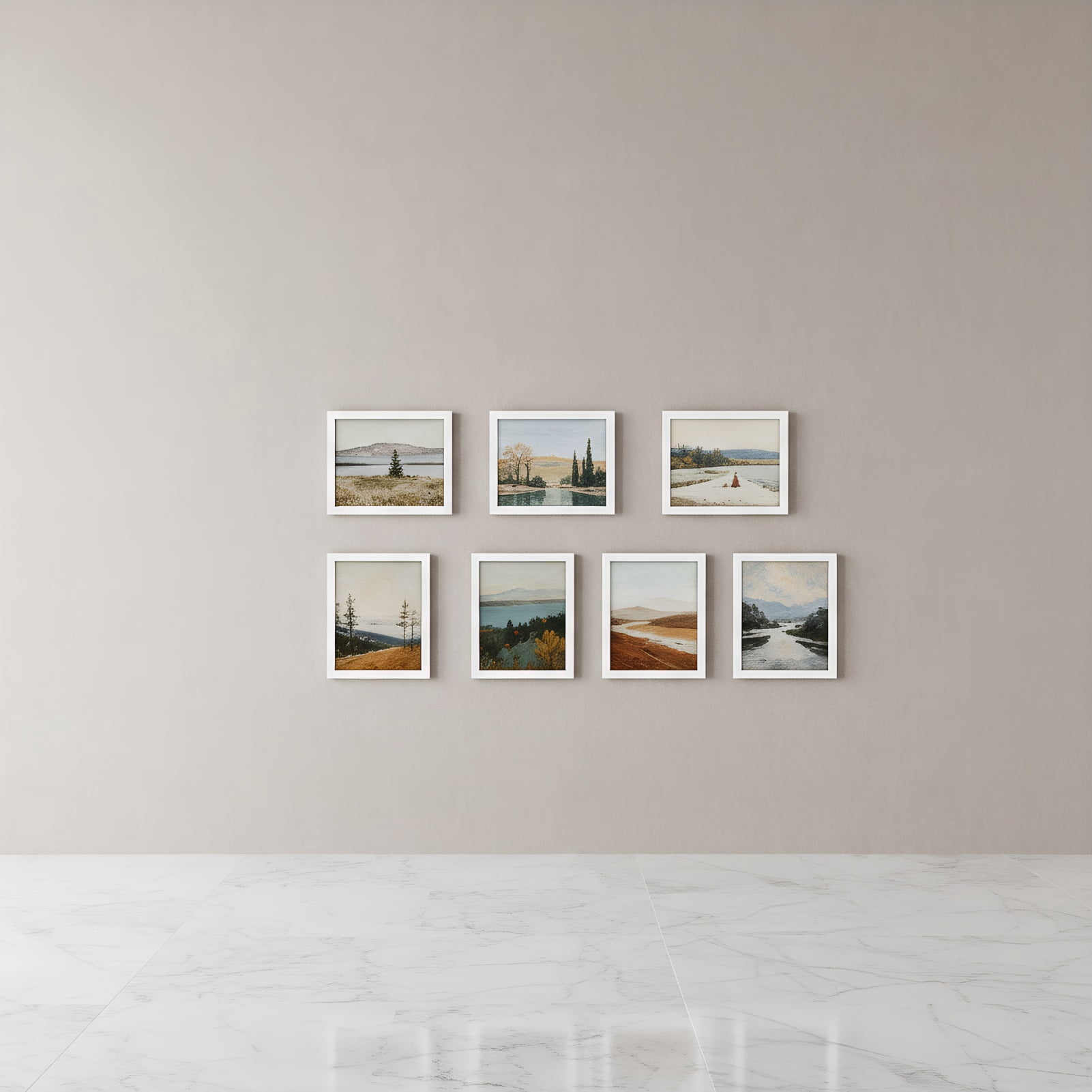8x10 Picture Frames Set of 7, Classic Photo Frame for Wall and Tabletop Display