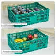thumbnail image 4 of Garvee 5 PCS Collapsible Plastic Milk Crates, Foldable Storage Bins & Multipurpose Transfer Boxes,Green, 4 of 7