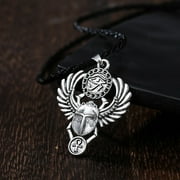 Egyptian Scarab Necklace Silver Egyptian Scarab Beetle Pendant Egyptian Silver Amulet Scarab Amulet Silver Egypt Jewelry