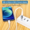 thumbnail image 4 of USB C Adapter (6 Pack), USB A Male To USB C Male, USB 3.0 Male To USB C Female, USB Type-C Male To USB 3.0 Female Converter Connector, 4 of 6