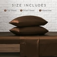 thumbnail image 2 of MR&HM Satin Sheet Set Twin XL 3 Pcs, Silky Elegant Luxurious Twin XL Bed Sheets, with Flat Sheet, Deep Pocket Fitted Sheet for Mattress and Matching Satin Pillow Case (Twin XL Size, Brown), 2 of 7