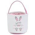 thumbnail image 1 of Easter Bunny BasketEgg Bags for Kids,CanvasCottonPersonalized Candy Egg Basket Rabbit Print Buckets with Fluffy Tail Gifts Bags for Easter, 1 of 4