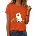 thumbnail image 2 of Akiihool Fall Graphic Tees for Women Fall T-Shirt for Women Halloween Pumpkin Shirts Thanksgiving Family Funny Graphic Tee Casual Cute Autumn Tops (Orange,S), 2 of 7