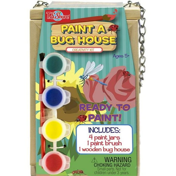 TS Shure 9073650 Paint a Bug House Kit, Wood - 6 Piece - Pack of 6