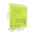 thumbnail image 4 of unbranded Buzón De Hierro Verde Estilo Para Pared Con Seguro Y, 4 of 5