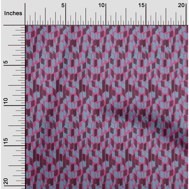 oneOone Cotton Flex Fabric Parallelogram Geometric Decor Fabric Printed BTY 40 Inch Wide