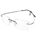 thumbnail image 3 of Fuisetaea Flexible Titanium Alloy Computer Reading Glasses +1.50 Rimless Frame Lightweight Blue Light Blocking Readers Glasses, 3 of 4