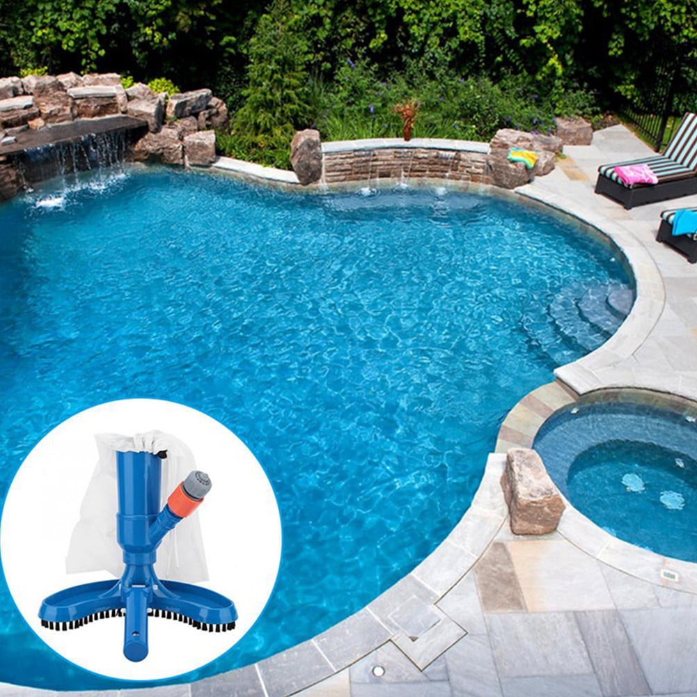 Qswokerr Portable Pool Vacuum Jet Underwater Cleaner for Above Ground Pool,Spas,Ponds /& Fountains Jet Vac Vacuum Cleaner w//Brush Pole Leaf Bag for Above Ground Pool
