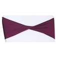 thumbnail image 2 of MDS Pack of 50 Spandex Chair Bow Sash Bands Ties Without Buckle for Wedding - Eggplant, 2 of 5