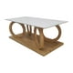 thumbnail image 2 of Mesa de Centro con Base de Ruedas de Madera y Cubierta Tipo Mármol Bossa Orbita, 2 of 5