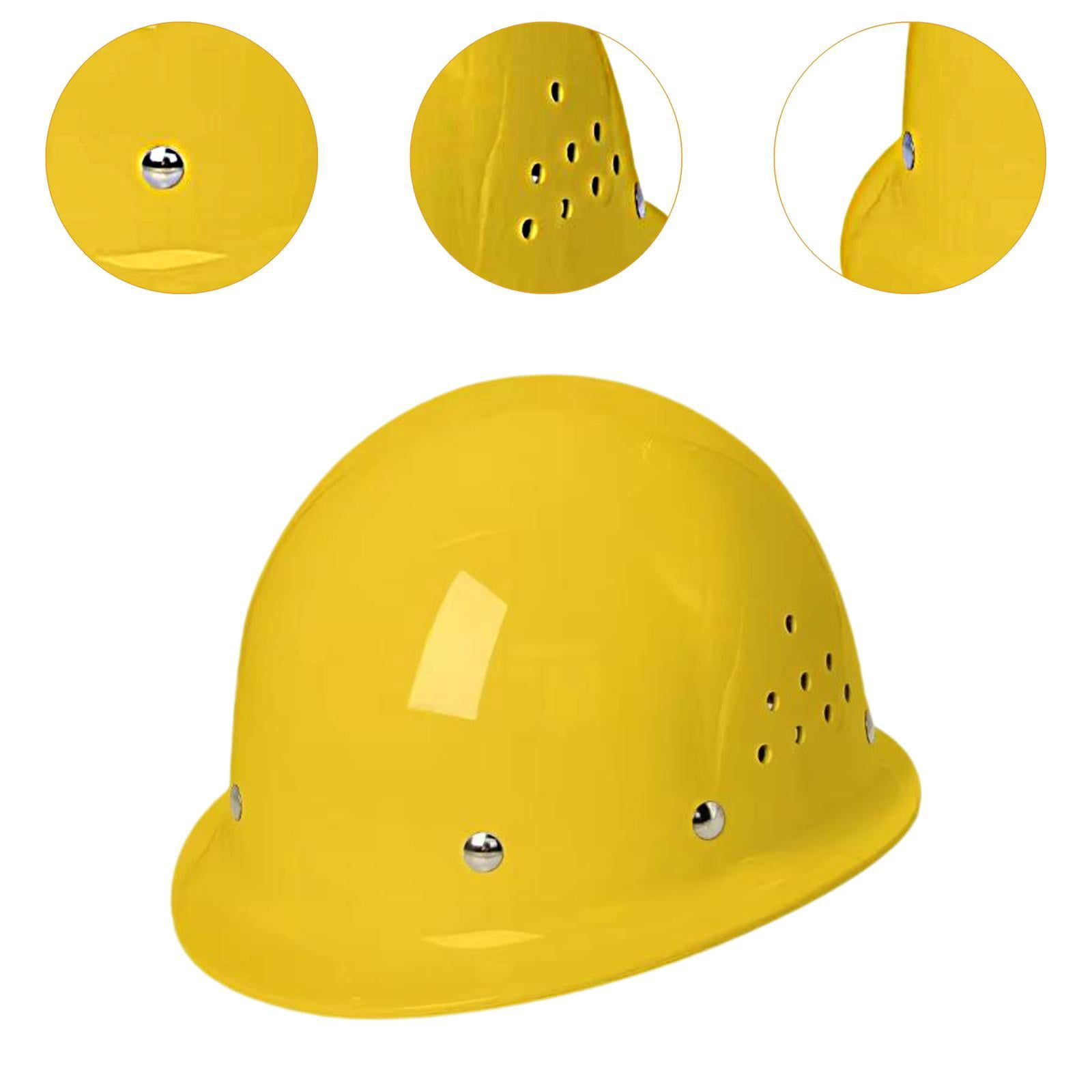 Zxpjkyu Hard Hat Sturdy Breathable Thickened Work Helmet for Climbing Outdoor Adults Yellow