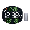 thumbnail image 1 of Reloj de pared digital con alarma y temporizador, multifuncional, decorativo, moderno, con controlador, para escritorio, oficina, mesita de noche, Verde, 1 of 8