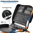 thumbnail image 4 of FORMRS Zipper Binder with Shoulder Strap 2-inch Ring 500 Sheet Capacity File Bag, Orange Abstract Wavy, 4 of 5