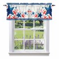 thumbnail image 2 of Independence Day Star Fireworks Valances for Windows,Kitchen Valance Rod Pocket Short Curtain, Red Blue Pentagram Valance Curtain Window Valances for Bedroom Bathroom Living Room 42x18in, 2 of 9