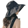 thumbnail image 1 of Dome Vinyl Lining Sunscreen Fisherman Hat Women Ruffle Wide Brim Sun Hat Fashion Accessories, 1 of 10