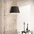 thumbnail image 2 of Dainolite Trapezoid 1-Light 100W Contemporary Fabric Pendant in Black/Gold, 2 of 2