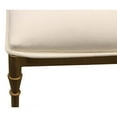 thumbnail image 3 of Honeyville Stool with Ivory Fabric Cushion Top and Antique Brass Base, 3 of 7