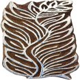 thumbnail image 2 of Decorative Hand Carved Leaf Pattern Wooden Printing Blocks Textile Print Stamps, 2 of 3