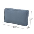 thumbnail image 5 of Ryan Outdoor Rectanglular Water Resistant Lumbar Pillows, 12" x 20", Blue, 2 Pack, 5 of 5