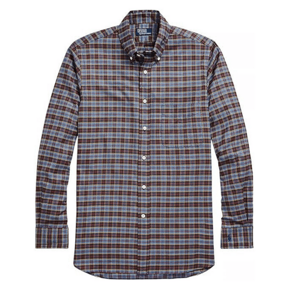 $148 Polo Ralph Lauren Men's, Classic Fit Long Sleeve Plaid Twill Shirt, Multi,M