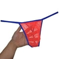 thumbnail image 3 of Botmois Men See-throuhg Lace Thong Pouch Sports Tangas Hipster T-back Underwear Orange Red M, 3 of 3