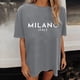 thumbnail image 2 of Camiseta básica para mujer: camiseta de manga corta suave y cómoda, prenda transpirable para el día a día., 2 of 5