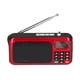 thumbnail image 5 of Radio portátil Bling Bling con Altavoz y reproductor de música MP3 color rojo, 5 of 12