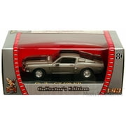 1968 Shelby GT 500-KR, Silver w/ Stripes - Yatming 94214 - 1/43 Scale Diecast Model Toy Car