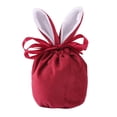 thumbnail image 2 of Mohdy Sac Cadeau en Velours avec Oreilles de Lapin de Pâques Rd3, Sacs Cadeaux de Pâques Sacs à Bonbons avec Cordon de Serrage Oreilles de Lapin de Pâques Sacs de Pâques Sacs en Velours pour Cadeaux de Fête de Pâques, Matériau : Tissu, 2 of 4