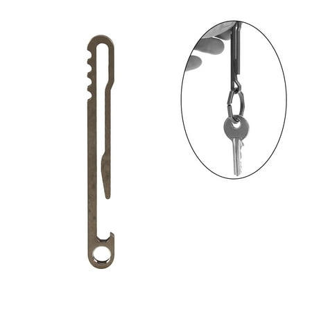 WALFRONT Outdoor Equipment Titanium Alloy EDC Key Ring Belt Clip Quick Draw Keychain, bottle opener pocket clip, opener (Best Edc Belt 2019)