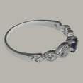 thumbnail image 4 of LBG British Made 9ct White Gold Natural Amethyst Womens Solitaire Ring - 33 size options - Size 10, 4 of 6