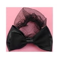 thumbnail image 3 of 2 piezas elástico moño lazo tocado pelo redecilla pasador de red accesorios de clip de malla para dama mujer oficina de baile (negro), 3 of 8