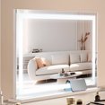 thumbnail image 1 of VEVOR Lighted Makeup Mirror 3 Color w/ Bluetooth USB Desktop Wall-mount 21.7in, 1 of 9