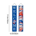 thumbnail image 3 of JeashCHAT 4th of July Decorations Banners Porch Sign Outdoor Hanging Banners Front Door Wall Decor, 71"x12", 3 of 6