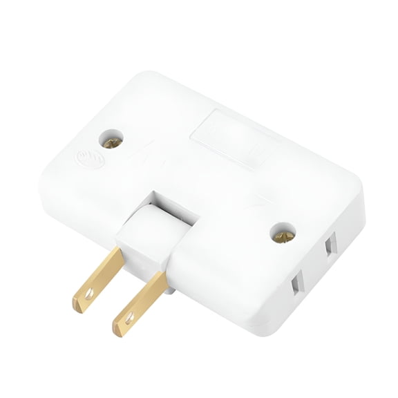GJX 2026 New Multi Plug Outlet 180 Degree Adjustable with 3 Spaced Outlets Power Extension for Home,Office,Kitchen White